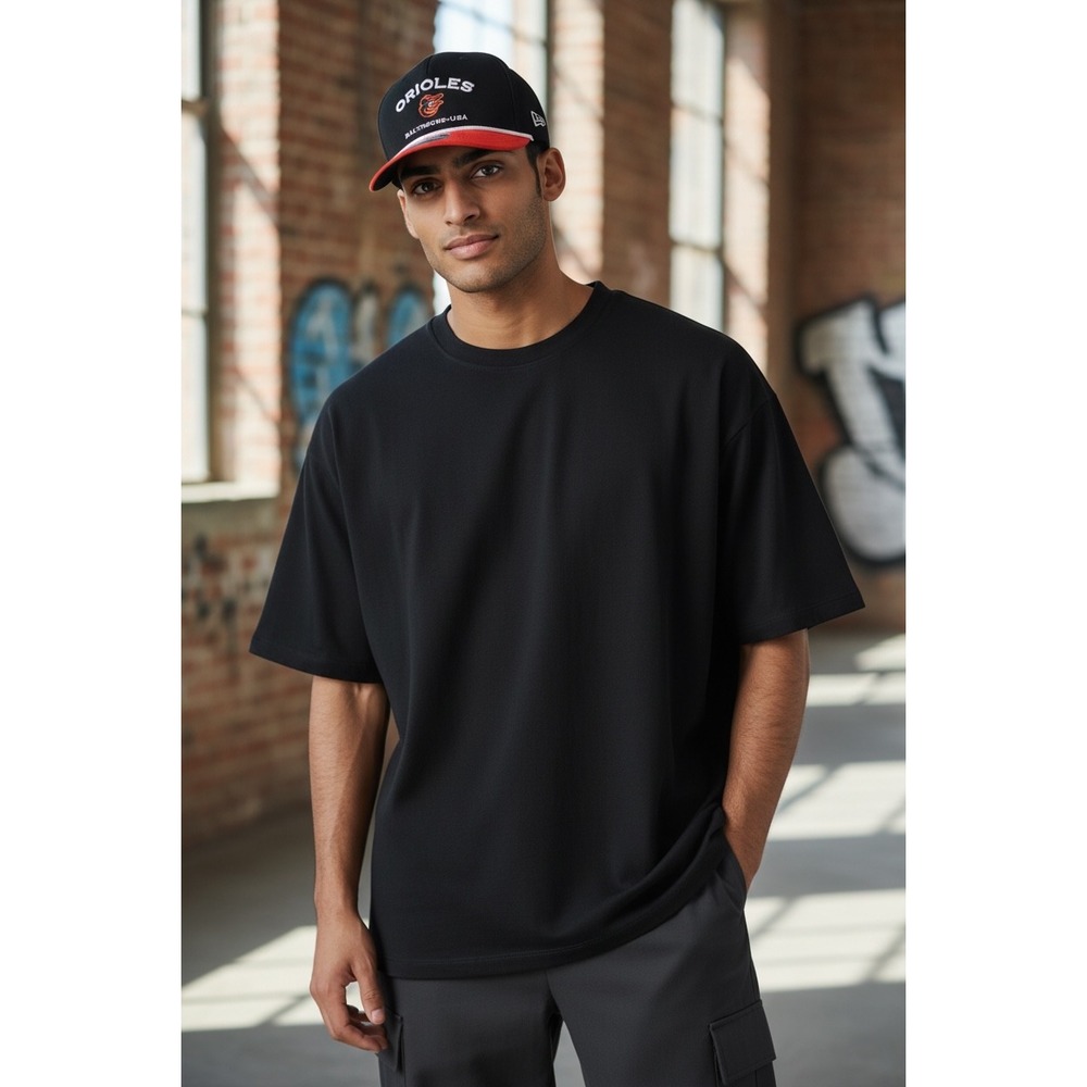New Era 9FORTY Baltimore Orioles Hat Black Red Rope Snapback M-Crown OSFA Cap - Picture 1 of 5